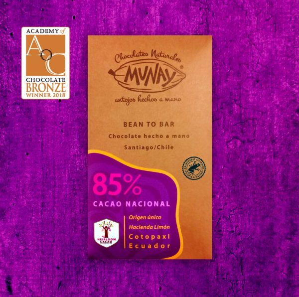Chocolate 85% cacao orgánico (40grs )
